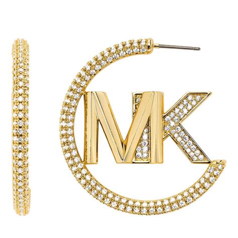 michael kors ohrringe rund|michael kors gold hoop earrings.